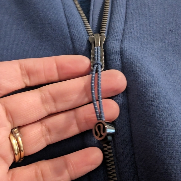 Scuba Oversized Half-Zip Hoodie in Pitch Blue with Silver Hardware Size M/L - Picture 6 of 8